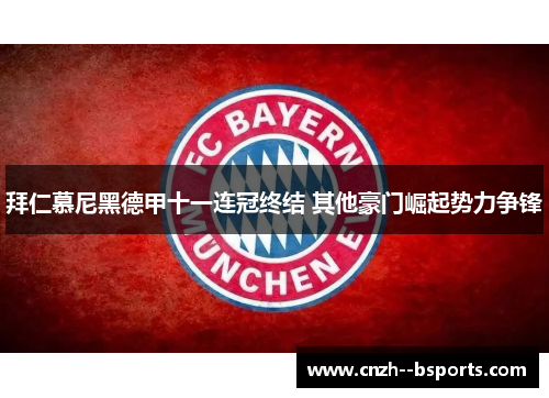拜仁慕尼黑德甲十一连冠终结 其他豪门崛起势力争锋 拜仁慕尼黑德甲十一连冠终结 其他豪门崛起势力争锋